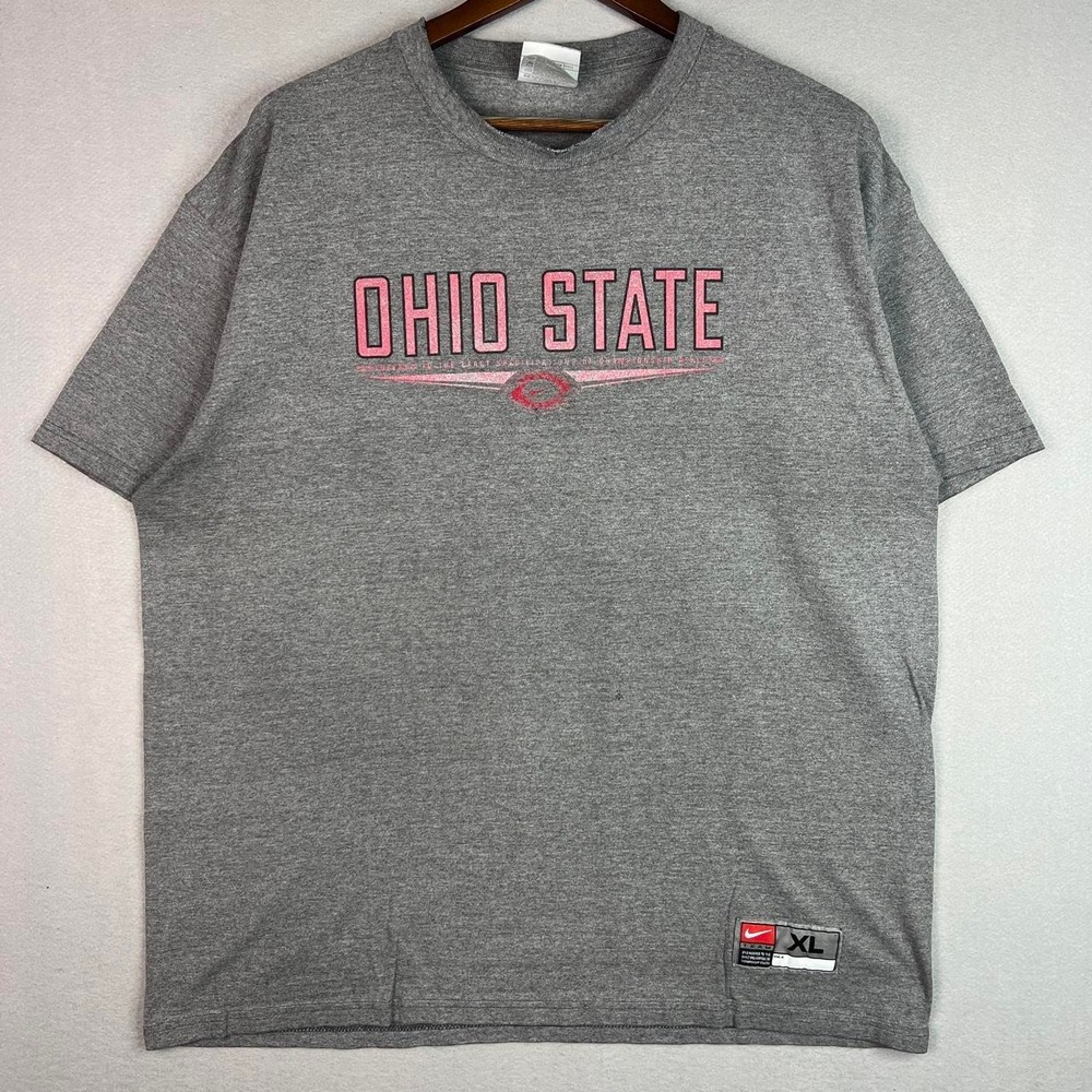 2000s Ohio State University Team Nike Gray Collegiate Tee Shirt XL